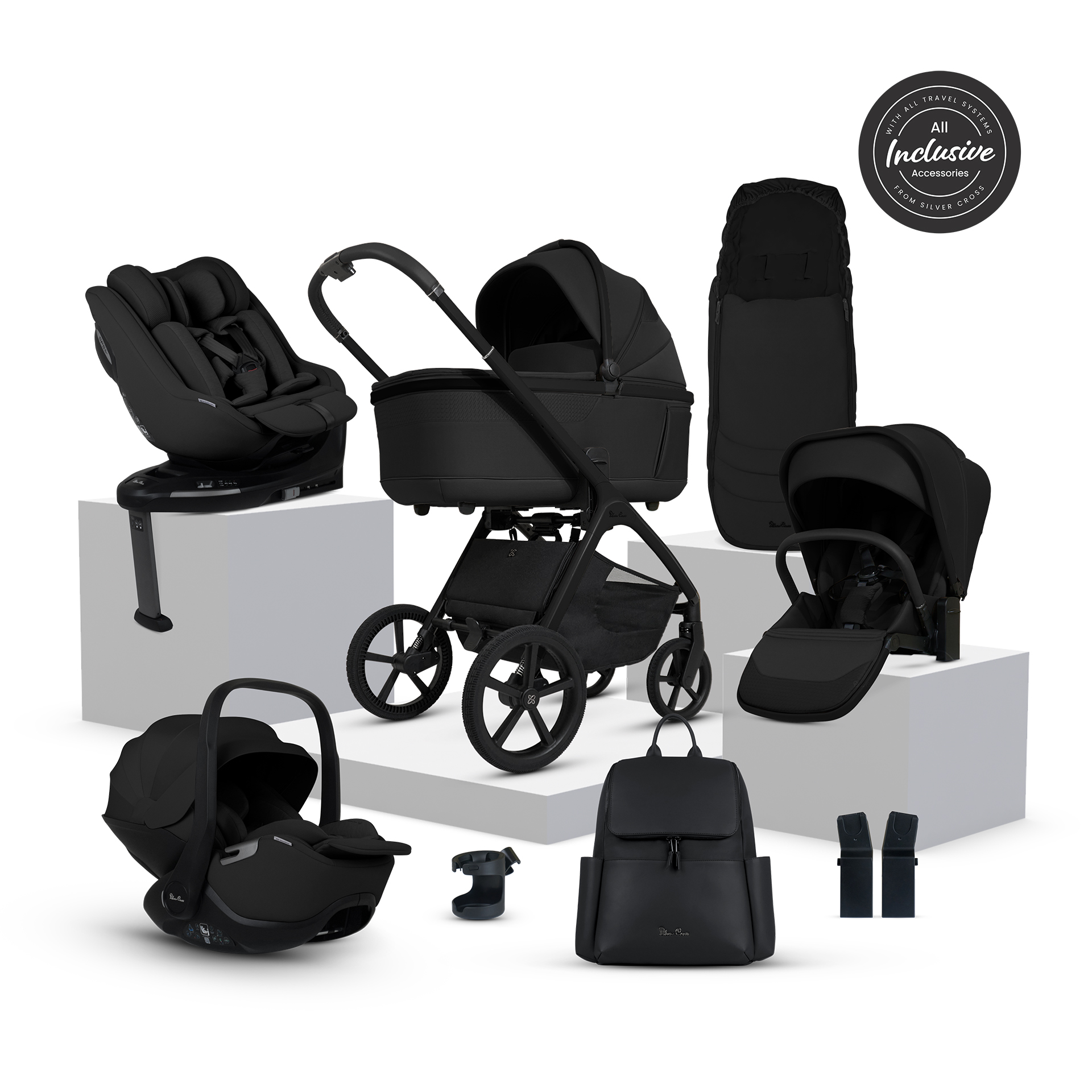 Silver Cross Cove Ultimate 360 Family Car Seat Bundle